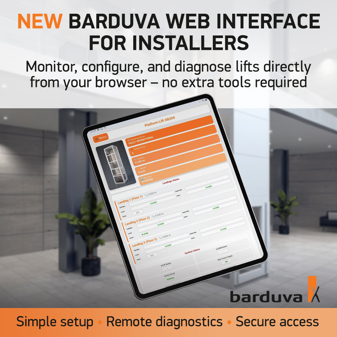 Web interface for installers Barduva
